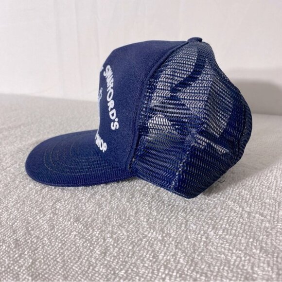 Vintage Blue Hammonds&Swaffords Paint&Body Shop Mesh Back Snap Back Trucker Hat - Picture 4 of 10